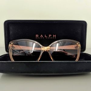 Ralph Lauren Peach Gold Gradient Lens Sunglasses
